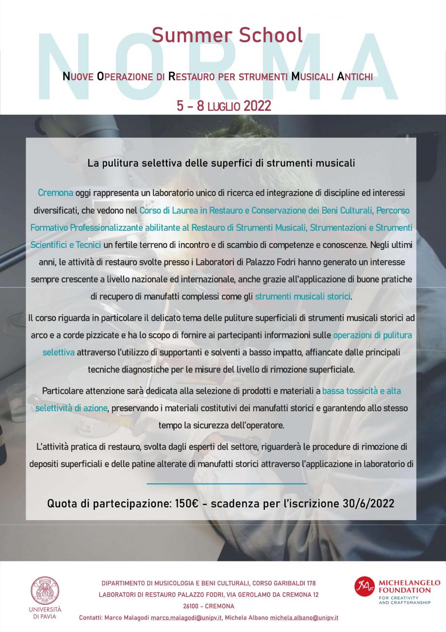 summer school restauro 2022