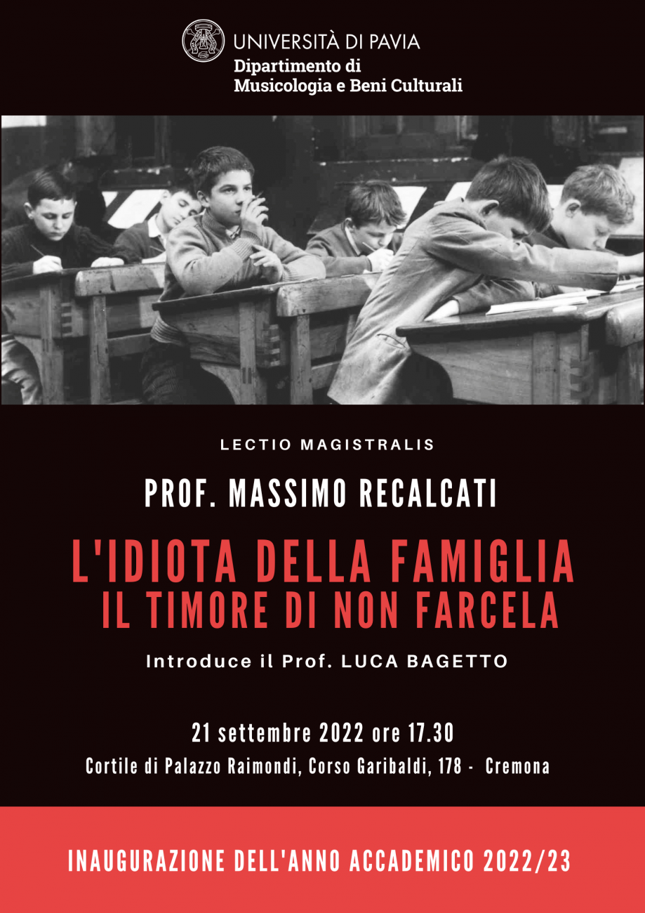 Lectio magistralis Massimo Recalcati