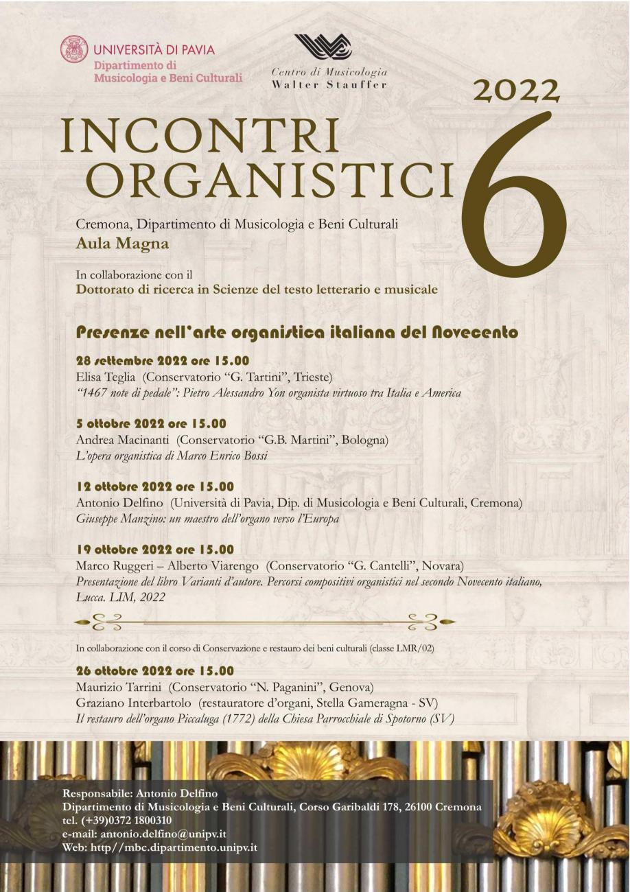 Incontri organistici 2022