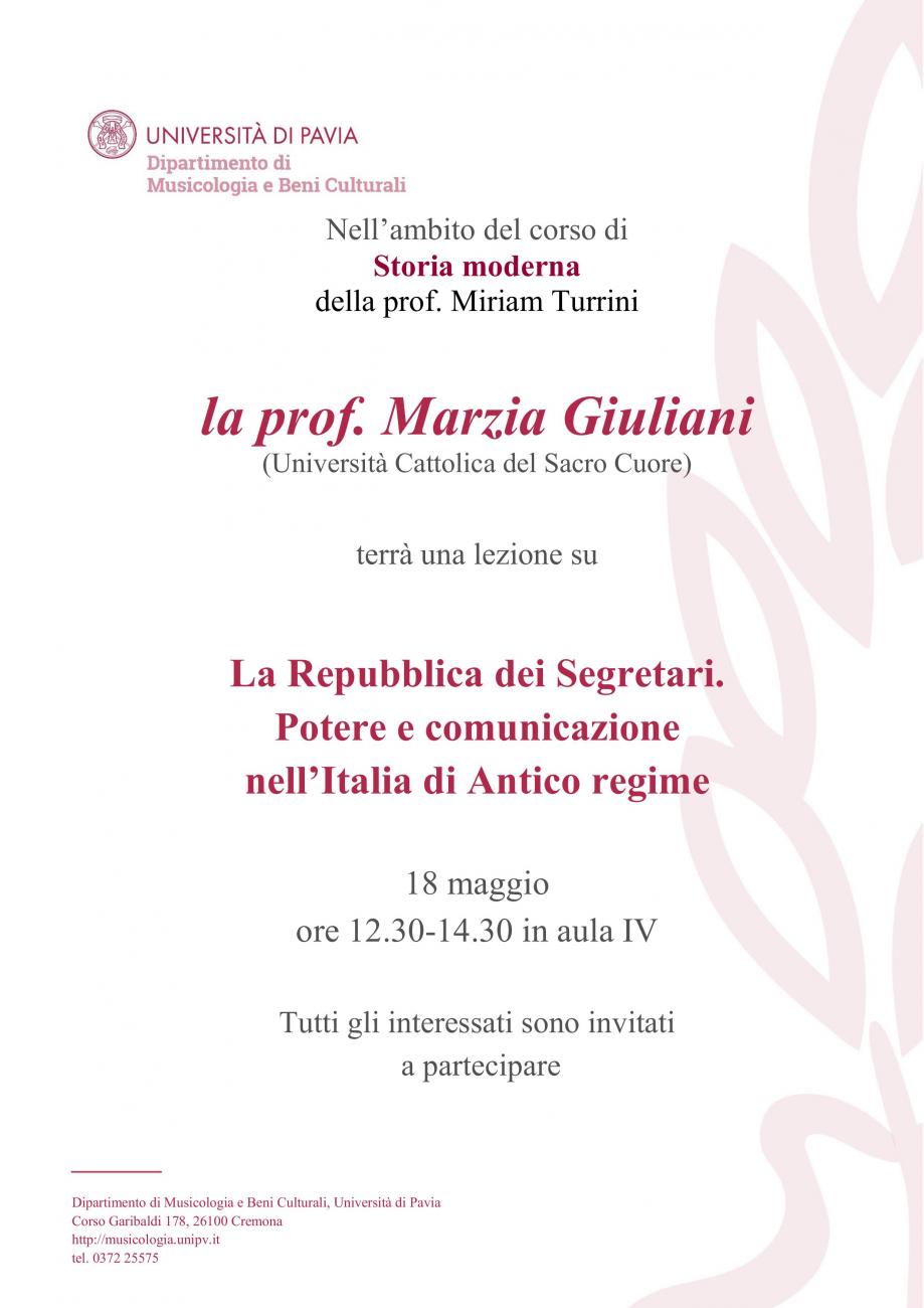 La Repubblica dei Segretari. Potere e comunicazione nell’Italia di Antico regime