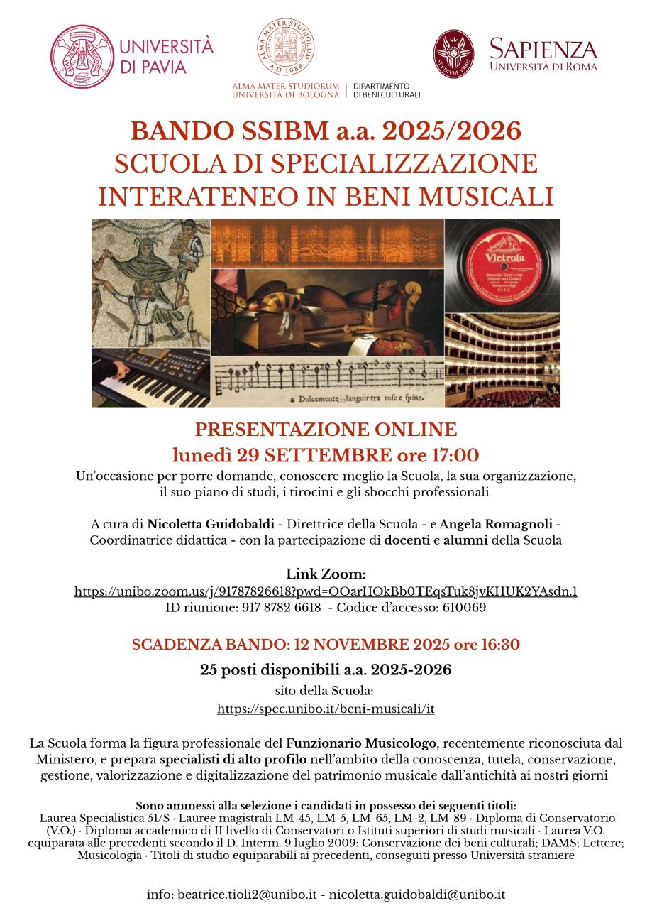 Presentazione  Bando  ssibm